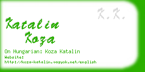 katalin koza business card